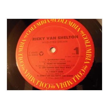 Ricky Van Shelton - Wild-Eyed Dream LP Vinyl Record For Sale