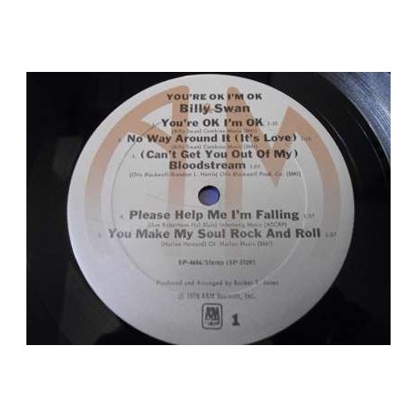 Billy Swan - You're Ok, Im Ok LP Vinyl Record For Sale