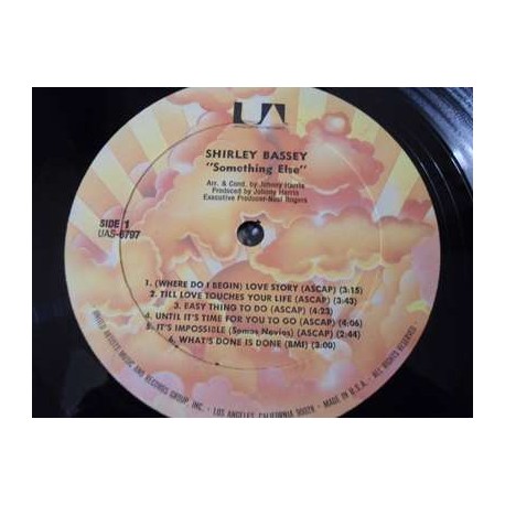 Shirley Bassey - Something Else LP Vinyl Record For Sale
