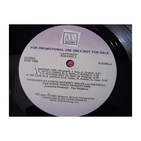 Rockwell - Captured PROMO LP Vinyl Record For Sale