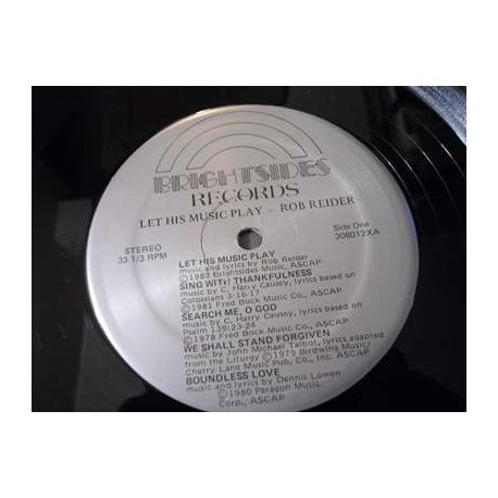 Rob Reider - Let His Music Play LP Vinyl Record For Sale