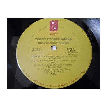 Teddy Pendergrass - Heaven Only Knows LP Vinyl Record For Sale