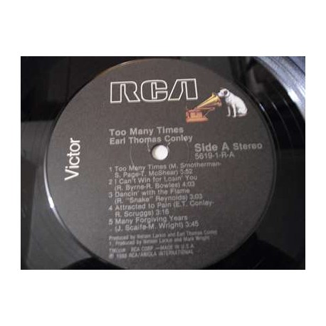 Earl Thomas Conley - Too Many Times LP Vinyl Record For Sale