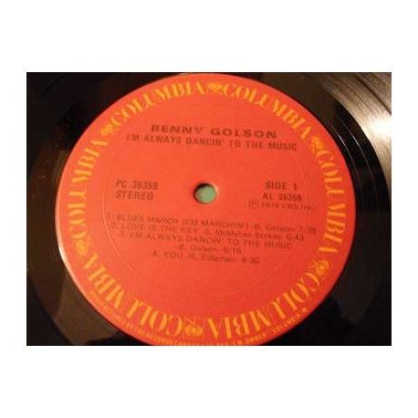 Benny Golson - I'm Always Dancin' To The Music LP Vinyl Record For Sale