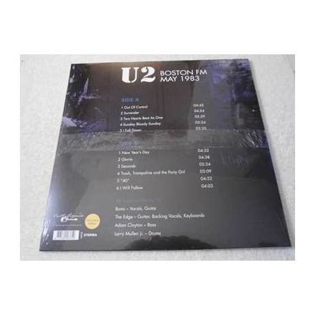 U2 - Boston FM May 1983 / Live Radio Broadcast LP Vinyl Record For Sale