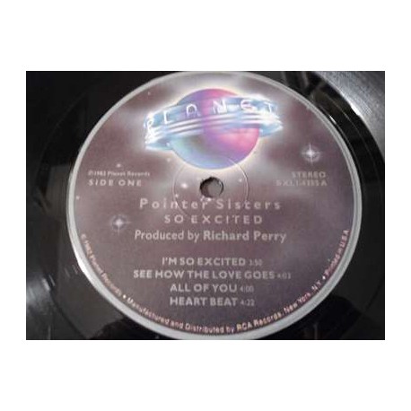 Pointer Sisters - So Excited! LP Vinyl Record For Sale