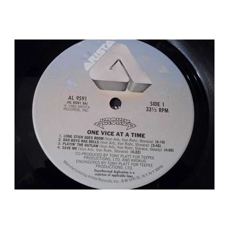 Krokus - One Vice At A Time LP Vinyl Record For Sale