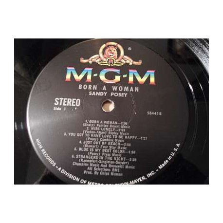 Sandy Posey - Born A Woman LP Vinyl Record For Sale