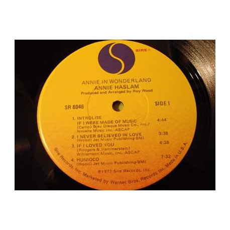 Annie Haslam - Annie In Wonderland LP Vinyl Record For Sale