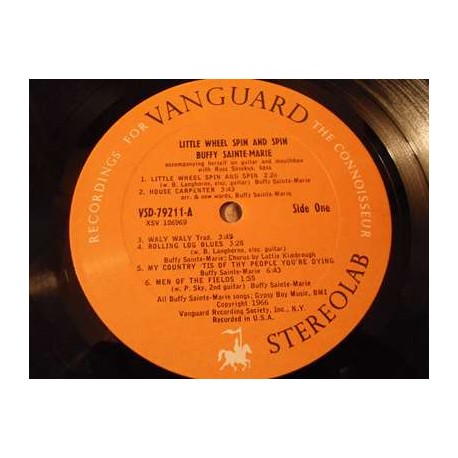 Buffy Sainte-Marie - Little Wheel Spin And Spin LP Vinyl Record For Sale