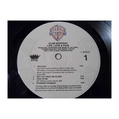 Club Nouveau - Love, Life & Pain LP Vinyl Record For Sale