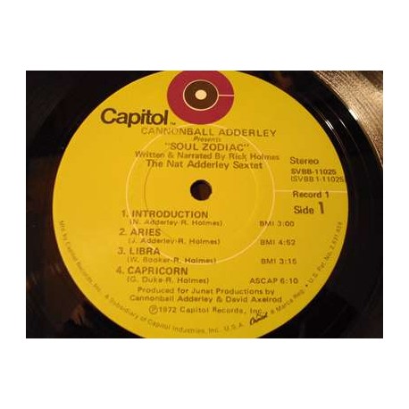 Cannonball Adderley - Soul Zodiac 2xLP Vinyl Record For Sale
