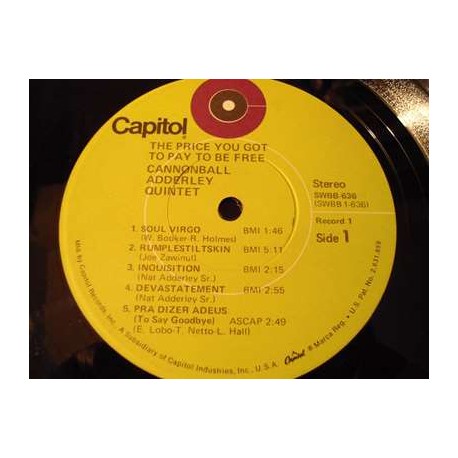 Cannonball Adderley Quintet - The Price You Got To Pay To Be Free 2xLP Vinyl Record For Sale