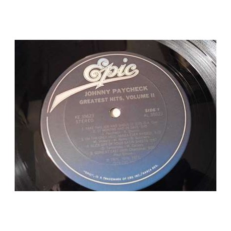 Johnny Paycheck - Greatest Hits Vol. II LP Vinyl Record For Sale