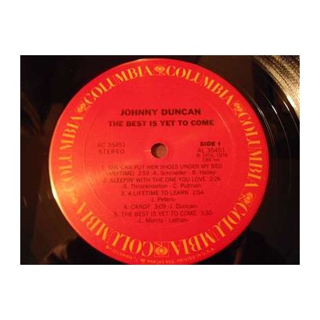 Johnny Duncan - The Best Is Yet To Come LP Vinyl Record For Sale