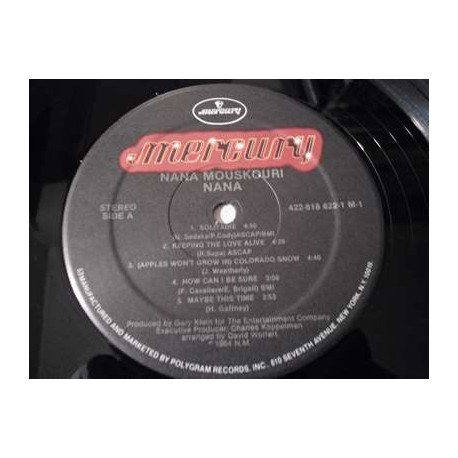 Nana Mouskouri - Self Titled LP Vinyl Record For Sale