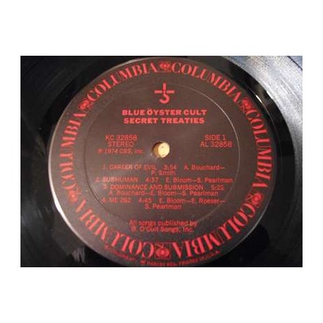 Blue Oyster Cult - Secret Treaties LP Vinyl Record For Sale