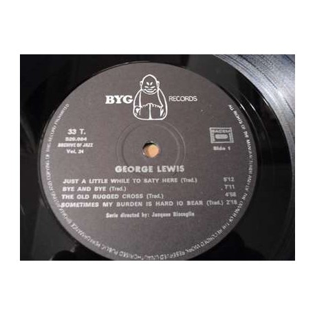 George Lewis - Archive Of Jazz Volume 34 LP Vinyl Record For Sale