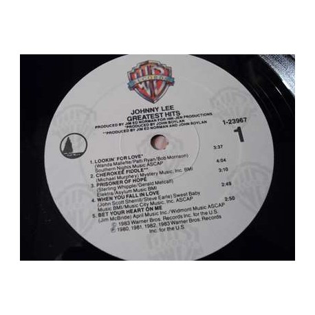 Johnny Lee - Greatest Hits LP Vinyl Record For Sale
