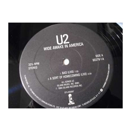 U2 - Wide Awake In America EP Vinyl Record For Sale