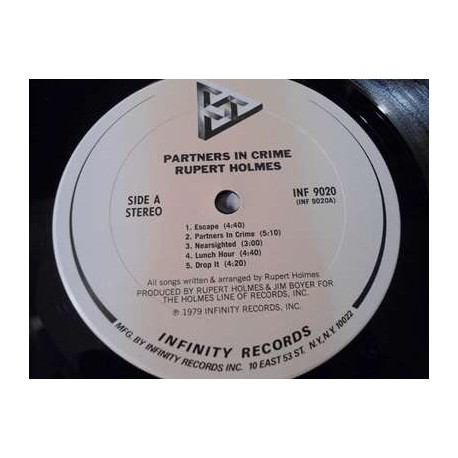Rupert Holmes - Partners In Crime LP Vinyl Record For Sale