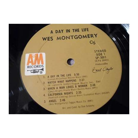 Wes Montgomery - A Day In The Life LP Vinyl Record For Sale