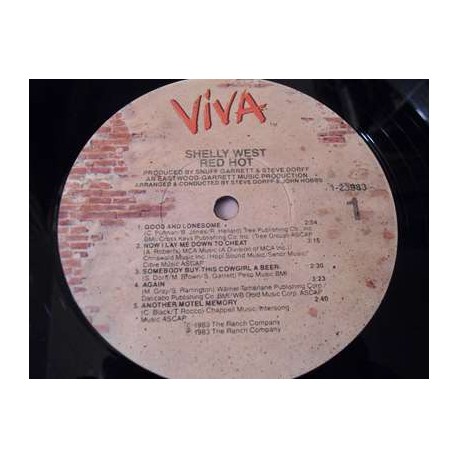 Shelly West - Red Hot LP Vinyl Record For Sale