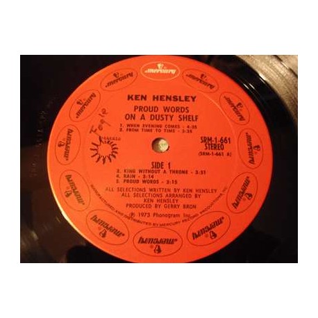 Ken Hensley - Proud Words On A Dusty Shelf LP Vinyl Record For Sale