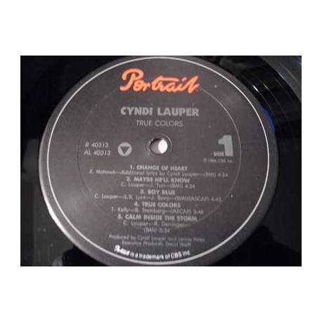 Cyndi Lauper - True Colors LP Vinyl Record For Sale