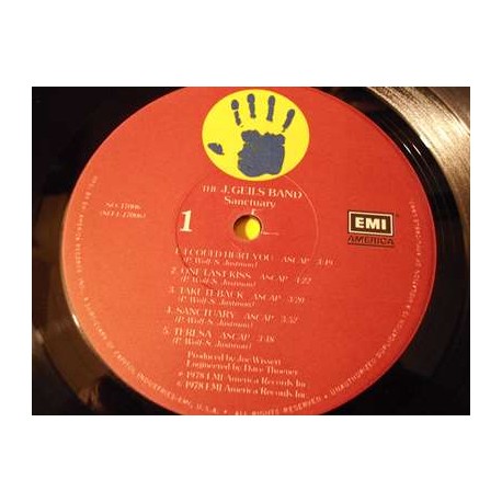 The J Geils Band - Sanctuary LP Vinyl Record For Sale