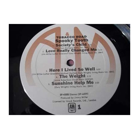 Spooky Tooth - Tobacco Road LP Vinyl Record For Sale