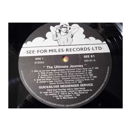 Quicksilver Messenger Service - The Ultimate Journey LP Vinyl Record For Sale