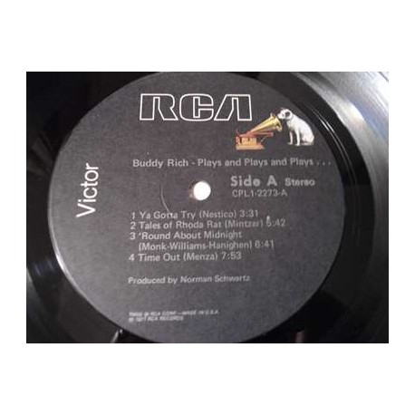 Buddy Rich - Plays And Plays And Plays LP Vinyl Record For Sale