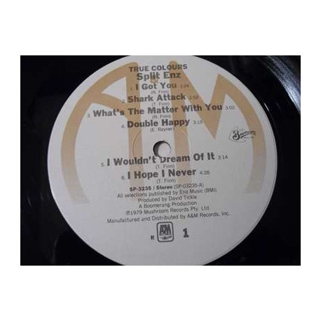 Split Enz - True Colours LP Vinyl Record For Sale