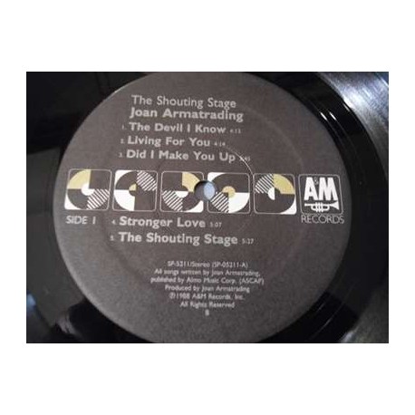 Joan Armatrading - The Shouting Stage LP Vinyl Record For Sale