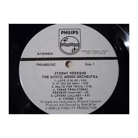Mystic Moods Orchestra - Stormy Weekend LP Vinyl Record For Sale