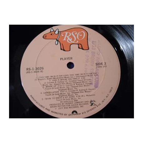 Player - Self Titled LP Vinyl Record For Sale