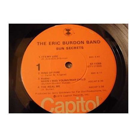 The Eric Burdon Band - Sun Secrets LP Vinyl Record For Sale