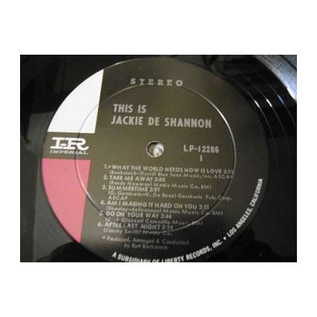 Jackie DeShannon - This Is Jackie DeShannon LP Vinyl Record For Sale