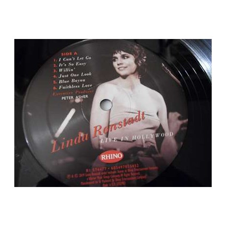 Linda Ronstadt - Live In Hollywood LP Vinyl Record For Sale