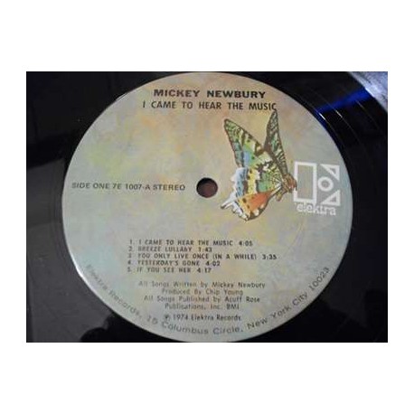 Mickey Newbury - I Came To Hear The Music LP Vinyl Record For Sale