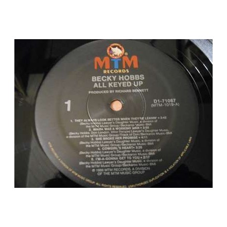 Becky Hobbs - All Keyed Up LP Vinyl Record For Sale