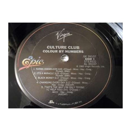 Culture Club - Colour By Numbers LP vinyl Record For Sale