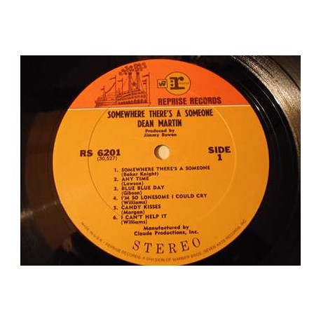 Dean Martin - Somewhere There's A Someone LP Vinyl Record For Sale