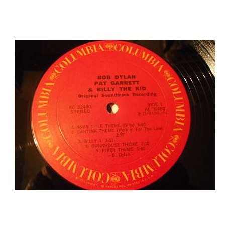 Bob Dylan - Pat Garrett & Billy The Kid Original Soundtrack Recording LP Vinyl Record For Sale