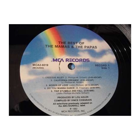 The Best Of The Mamas & The Papas Vinyl 2xLP Record For Sale