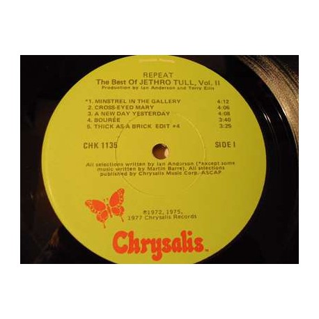 Jethro Tull - Repeat - The Best Of Jethro Tull Vol. II LP Vinyl Record For Sale