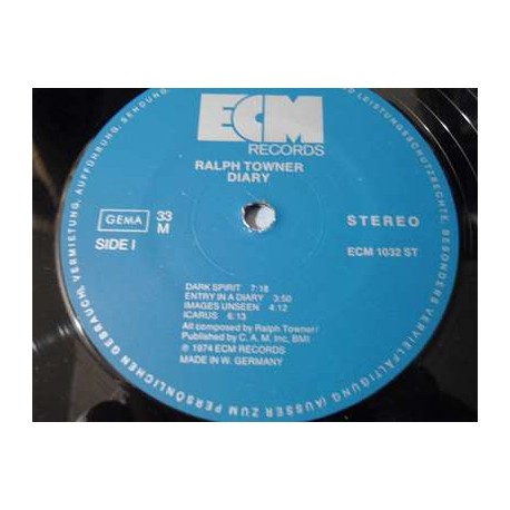Ralph Towner - Diary LP Vinyl Record For Sale
