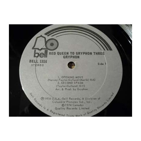 Gryphon - Red Queen To Gryphon Three LP Vinyl Record For Sale