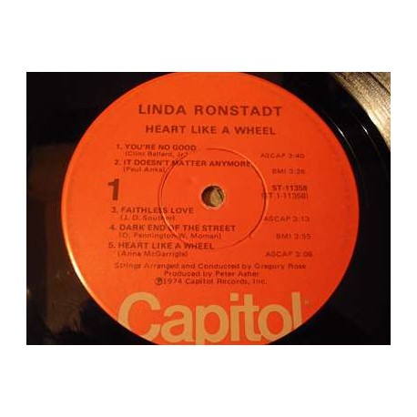 Linda Ronstadt - Heart Like A Wheel Vinyl LP Record For Sale